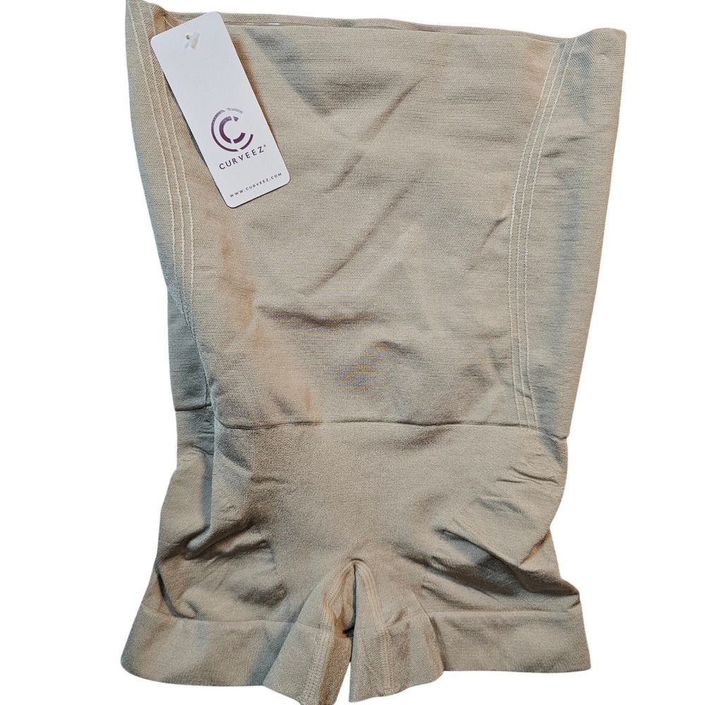 Curveez High Waisted Shaping Shorts Nude Medium CUR3700 Tummy Control Boy Short